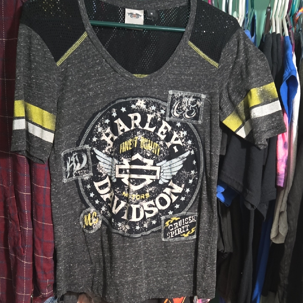 Harley-Davidson Black and Yellow Kids Tee